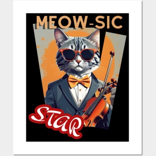 Cat Violinist: "Violinist Meow-ster" Posters and Art